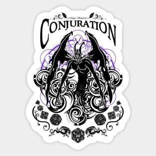 Conjuration - D&D Magic School Series: Black Text Sticker